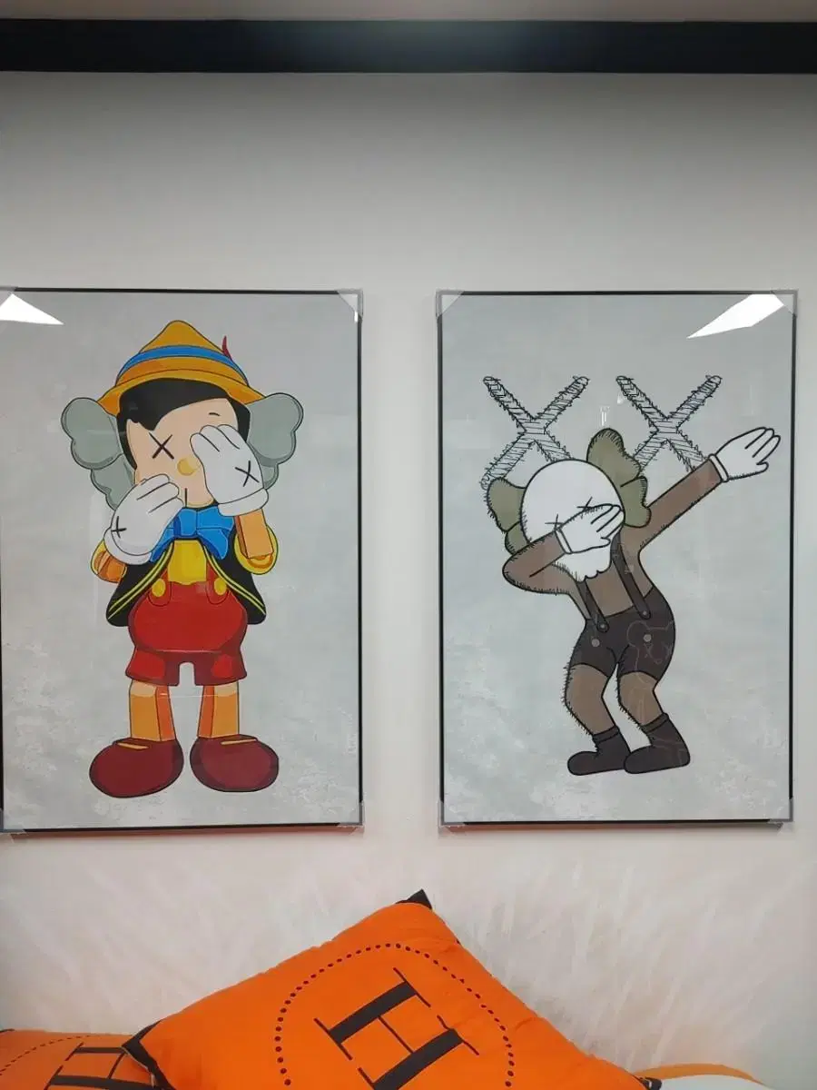 kaws 카우스 피노키오 피규어 대형 그림 액자 팝아트 인테리어소품